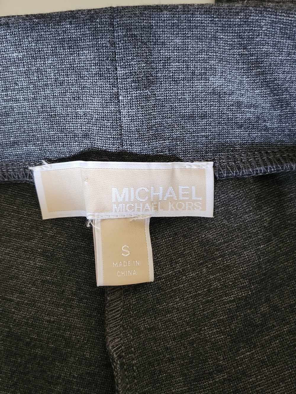 Lot Of 2 Michael Kors Gray and Brown Ponte Skinny Pants - Gold Accent - Picture 16 of 16